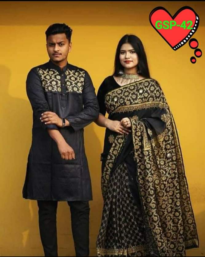 Stylesh & fashionable best couple dress share and Panjabi for man and woman