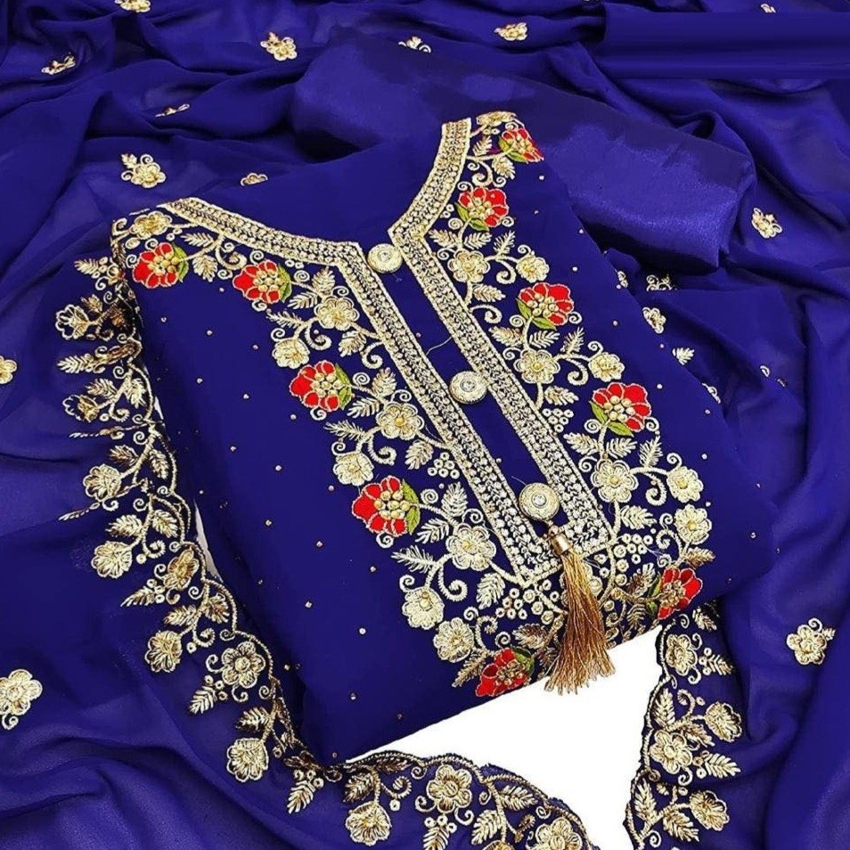 Georgette Embroidery work 4 piece 2822